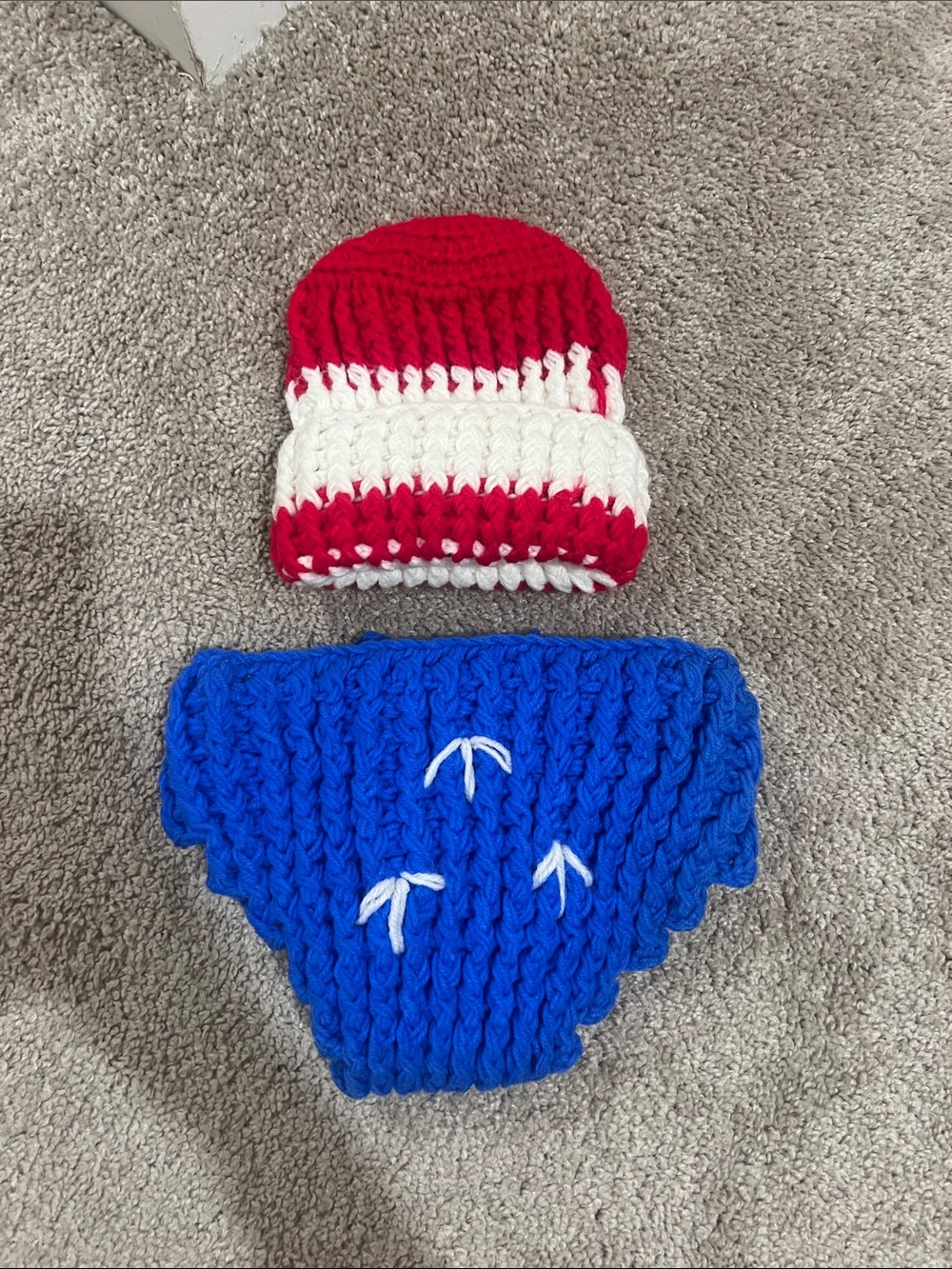 Crochet 4th of July baby outfit